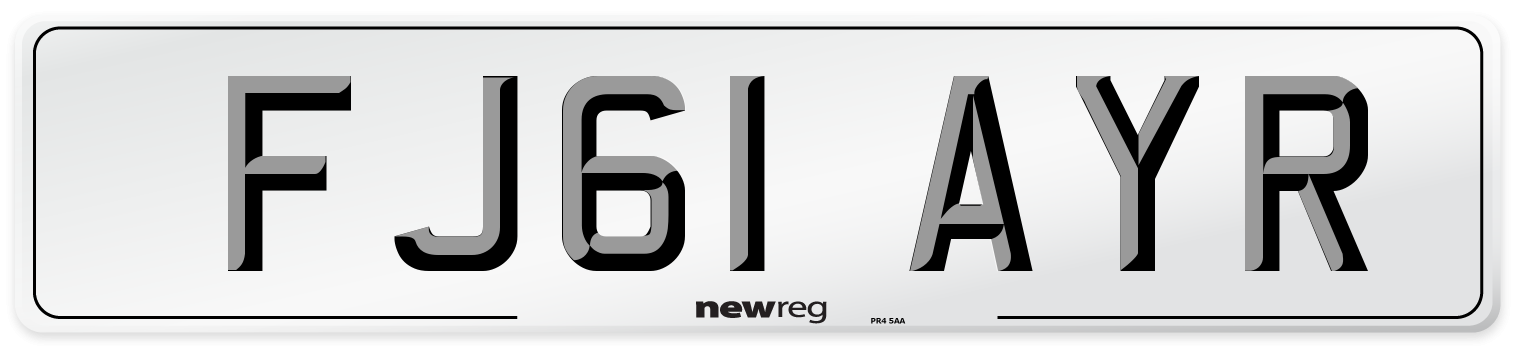 FJ61 AYR Number Plate from New Reg